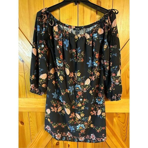 MISS ME Floral Off the Shoulder Dress Size M Viscose (0003) - Picture 1 of 6
